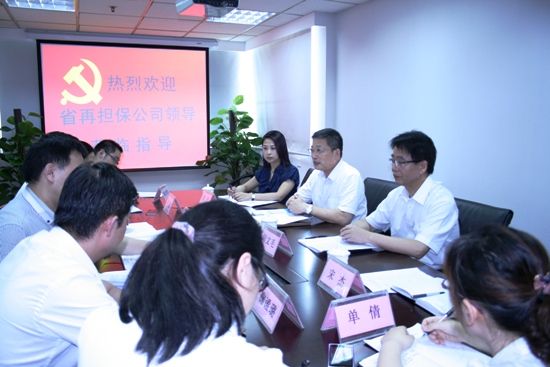 省再擔(dān)保公司郭輝董事長(zhǎng)一行蒞臨公司調(diào)研座談